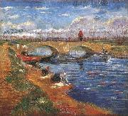 Vincent Van Gogh The Gleize Bridge over the Vigueirat Canal oil painting reproduction